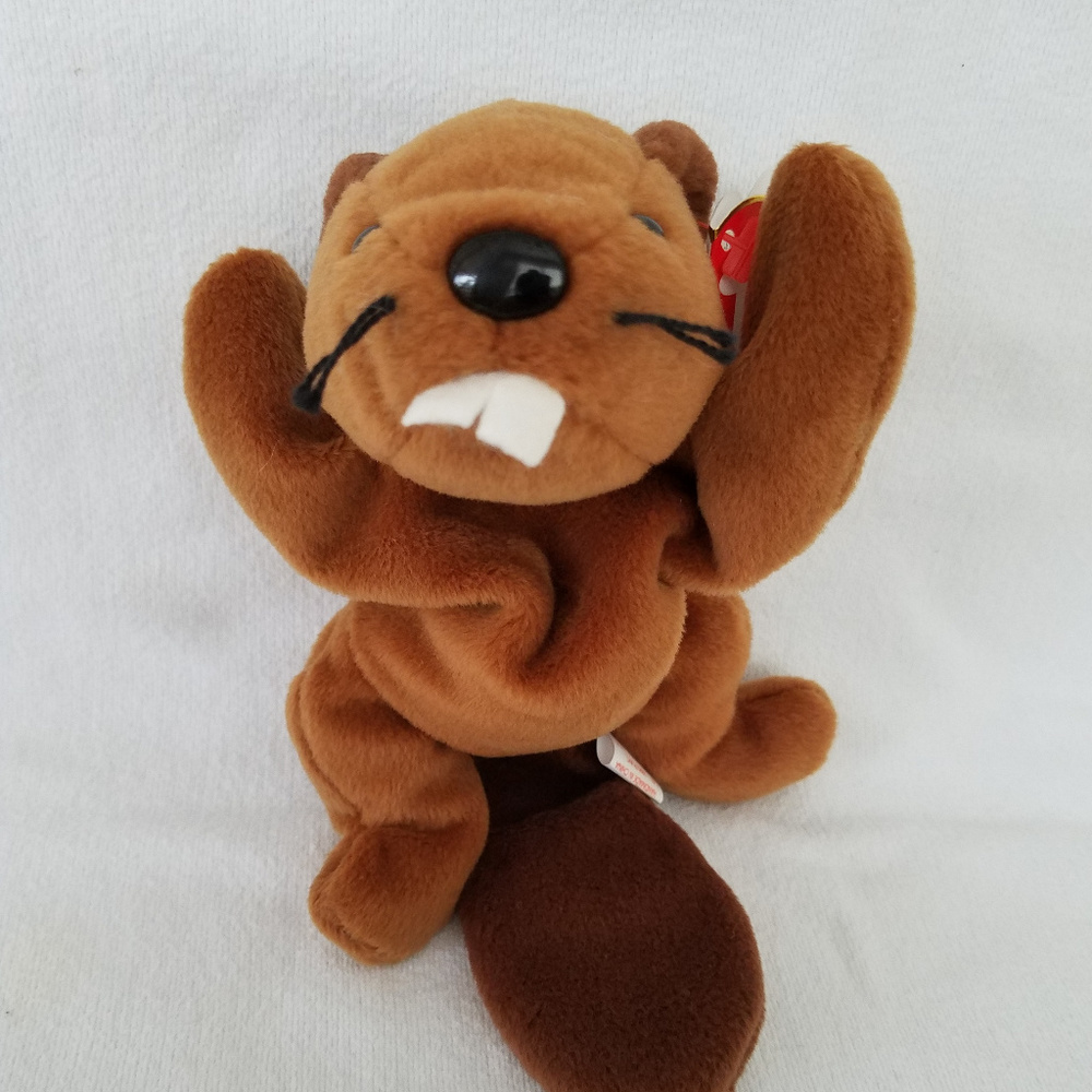 TY Beanie Babies Bucky The Beaver #4016 1995, Vintage, Collectible, 10 inch